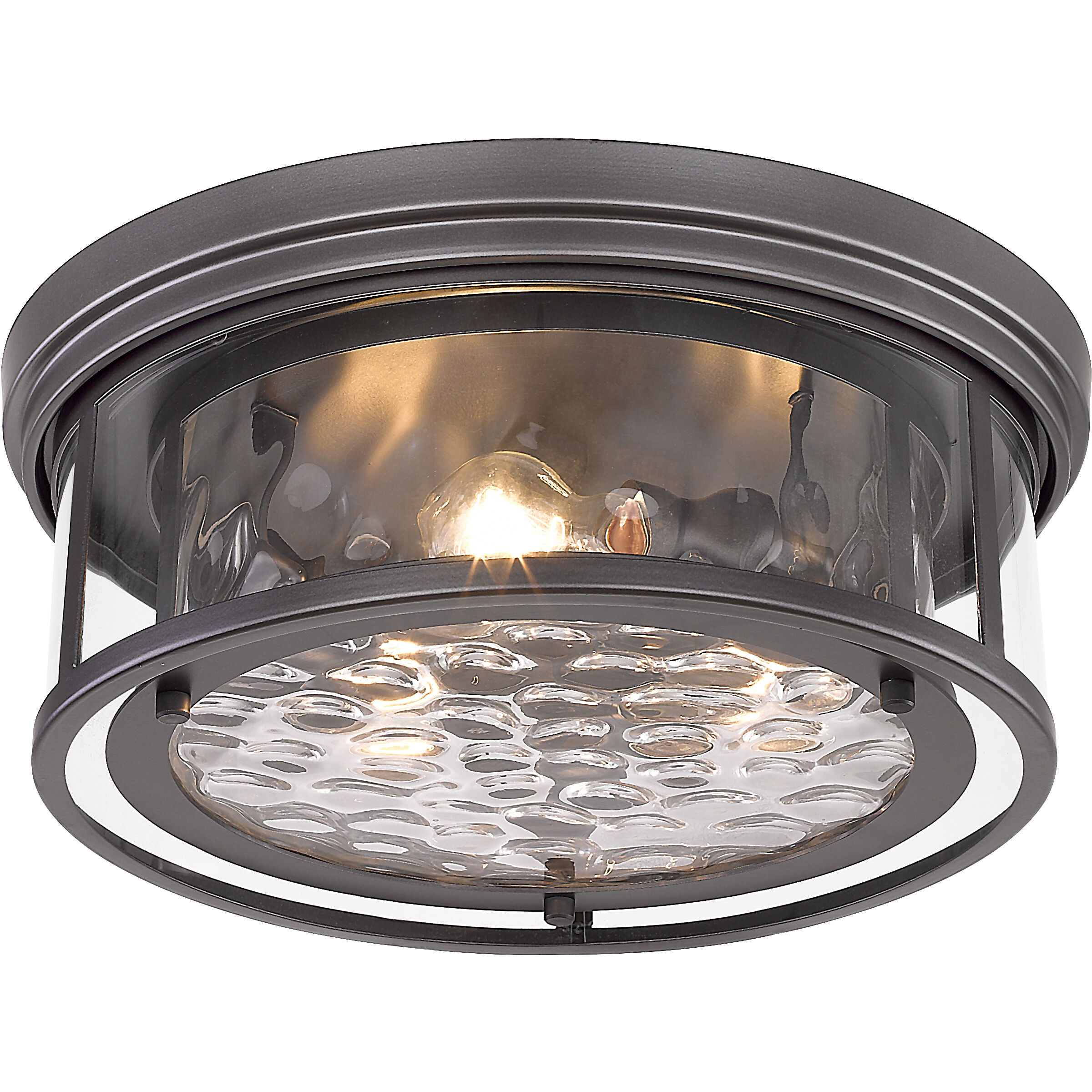 Clarion 3 Light 16 inch Bronze Flush Mount Ceiling Light