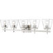 Lauren 5 Light 39 inch Brushed Nickel Vanity Wall Light