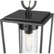 Sheridan 1 Light 8 inch Black Outdoor Chain Mount Ceiling Fixture in Seedy Glass
