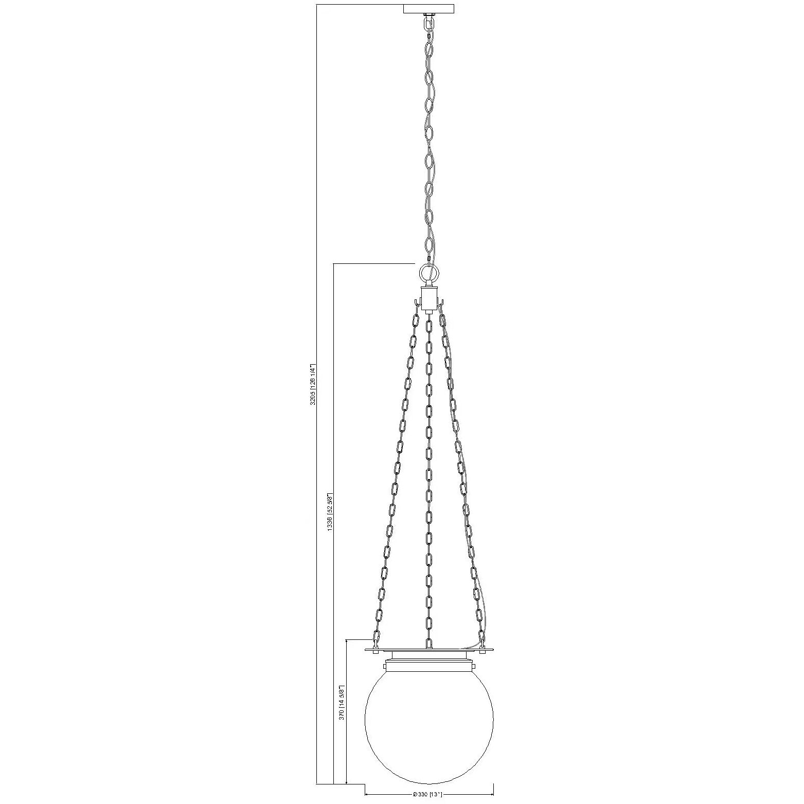 Calhoun 1 Light 13 inch Matte black Pendant Ceiling Light