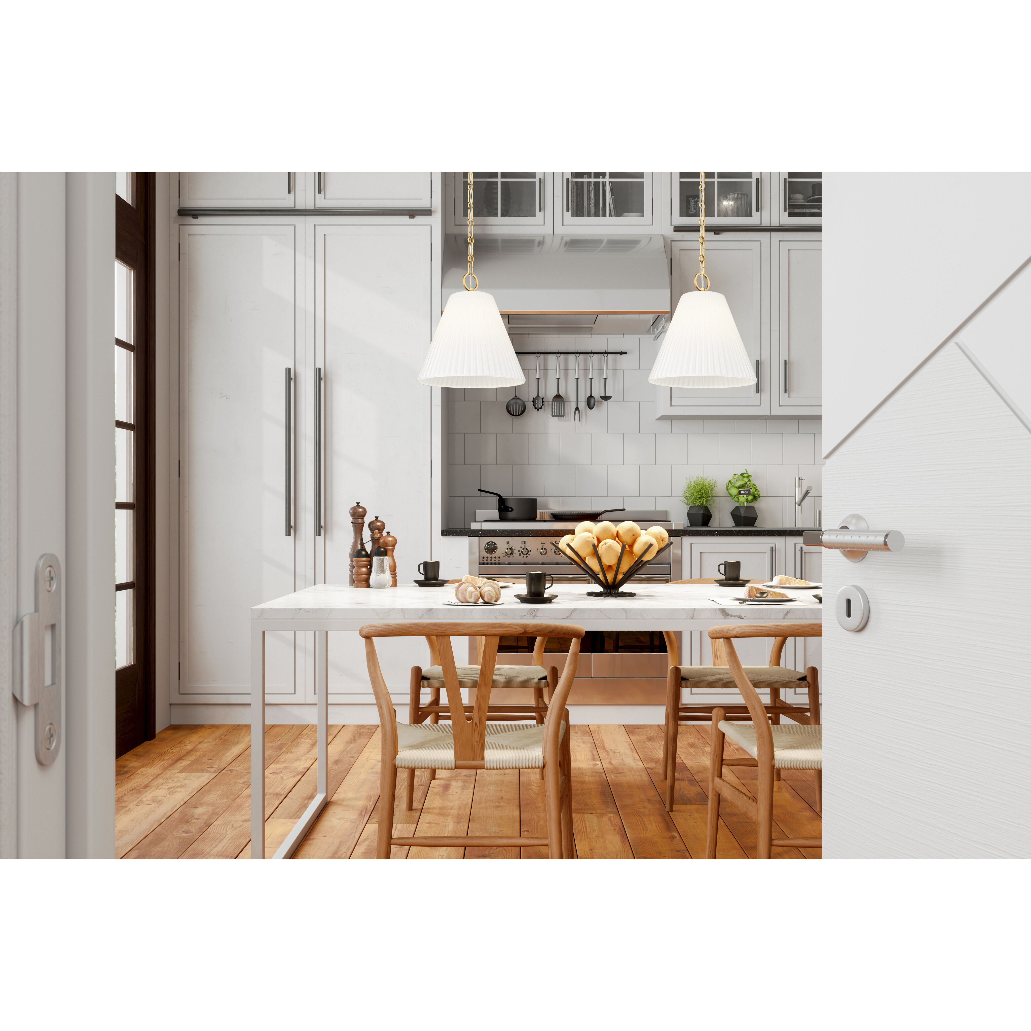 Alaric 1 Light 14 inch Modern Gold Pendant Ceiling Light