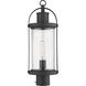 Roundhouse 1 Light 20.5 inch Black Outdoor Post Mount Fixture