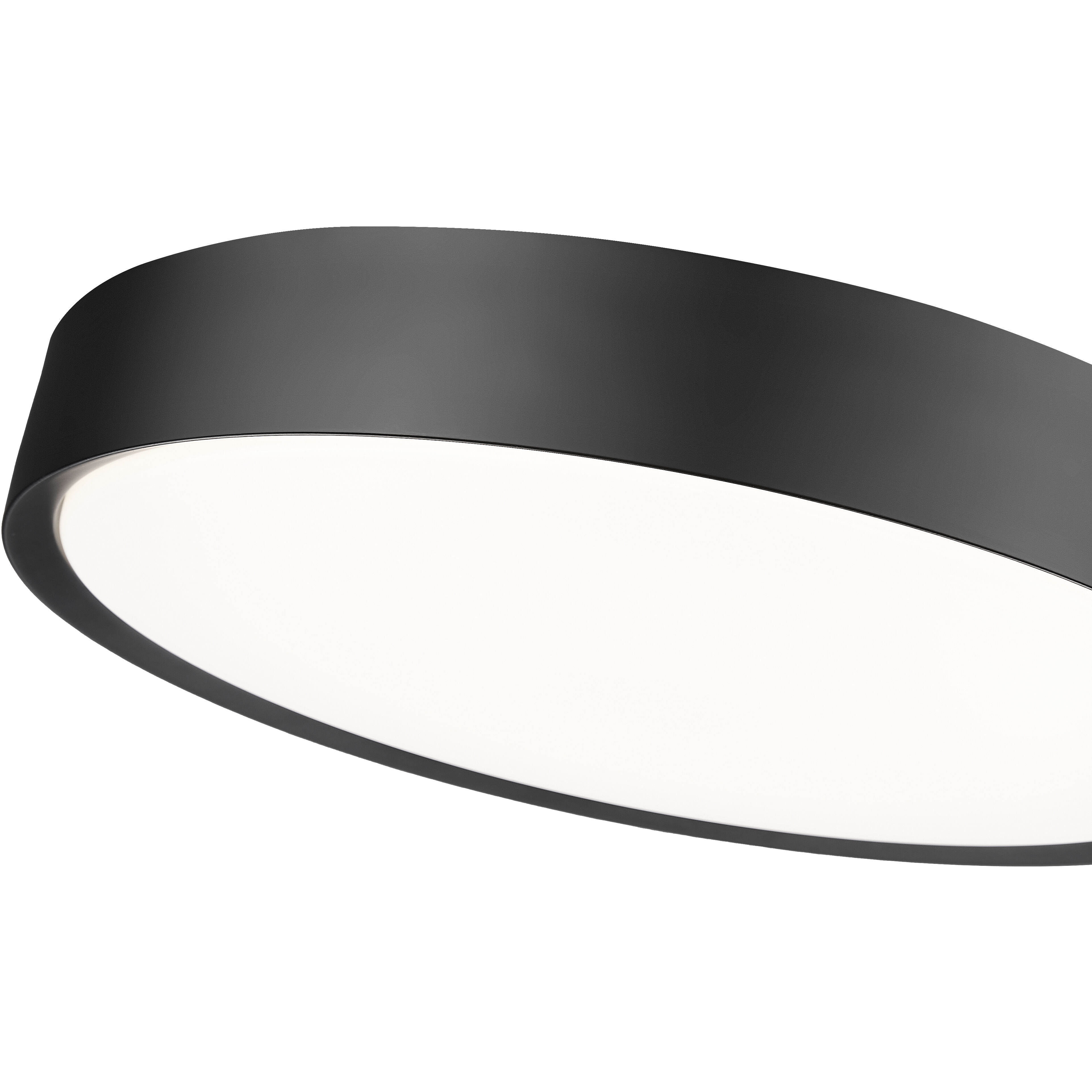 Kawan LED 20 inch Matte Black Flush Mount Ceiling Light