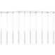 Forest LED 56.5 inch Chrome Linear Chandelier Ceiling Light in 10, 27, Matte White Steel