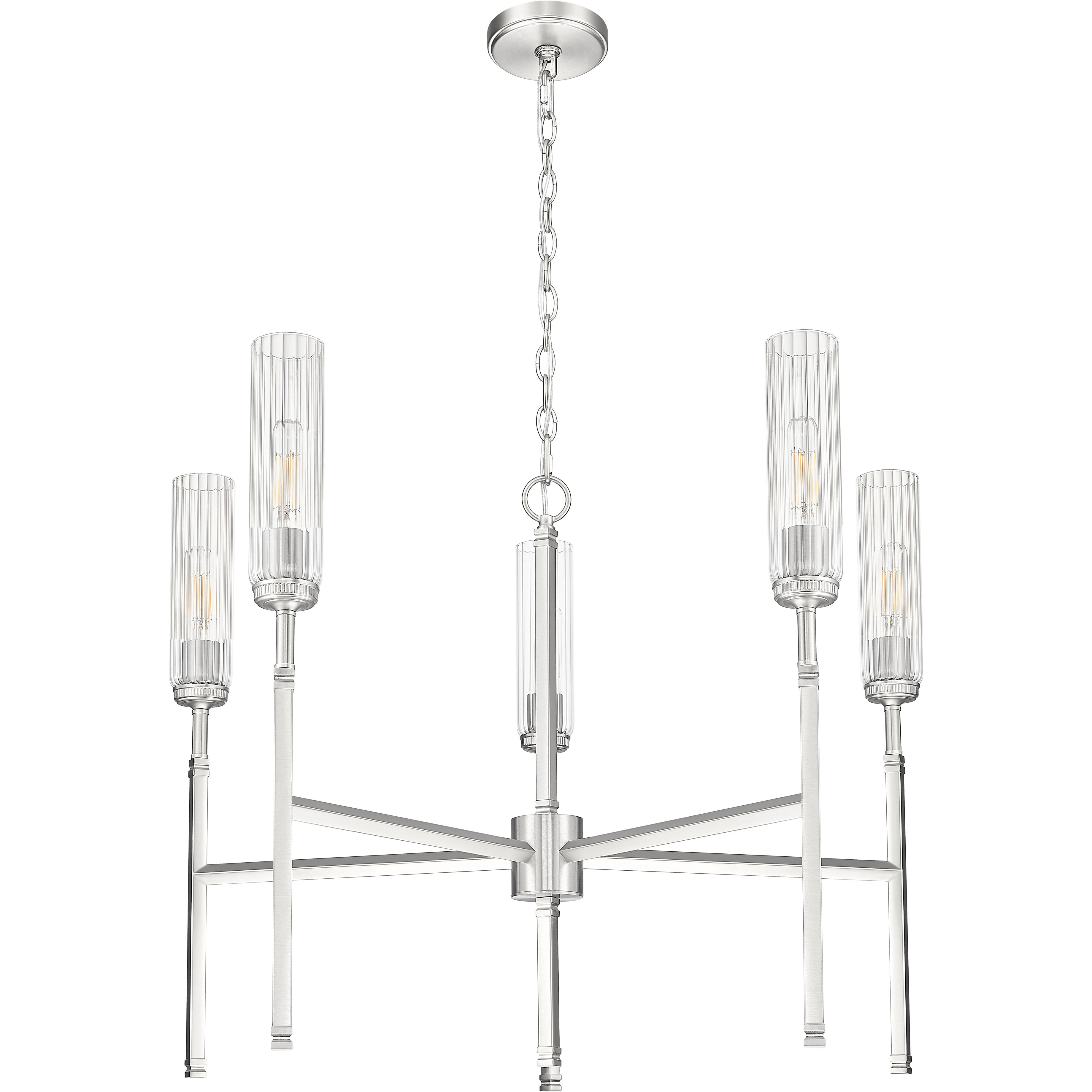 Esme 5 Light 32 inch Brushed Nickel Chandelier Ceiling Light