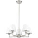 Leila 5 Light 26 inch Brushed Nickel Chandelier Ceiling Light