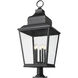 Raphael 5 Light 42.75 inch Sand Black Outdoor Pier Mounted Fixture in Soft Sand Black