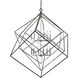 Euclid 12 Light 47.5 inch Chrome and Matte Black Chandelier Ceiling Light