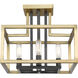 Quadra 4 Light 12 inch Olde Brass and Bronze Semi Flush Mount Ceiling Light in 5.61