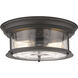 Sonna 2 Light 13.5 inch Bronze Flush Mount Ceiling Light