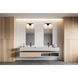 Darcy 2 Light 16 inch Matte Black Vanity Wall Light