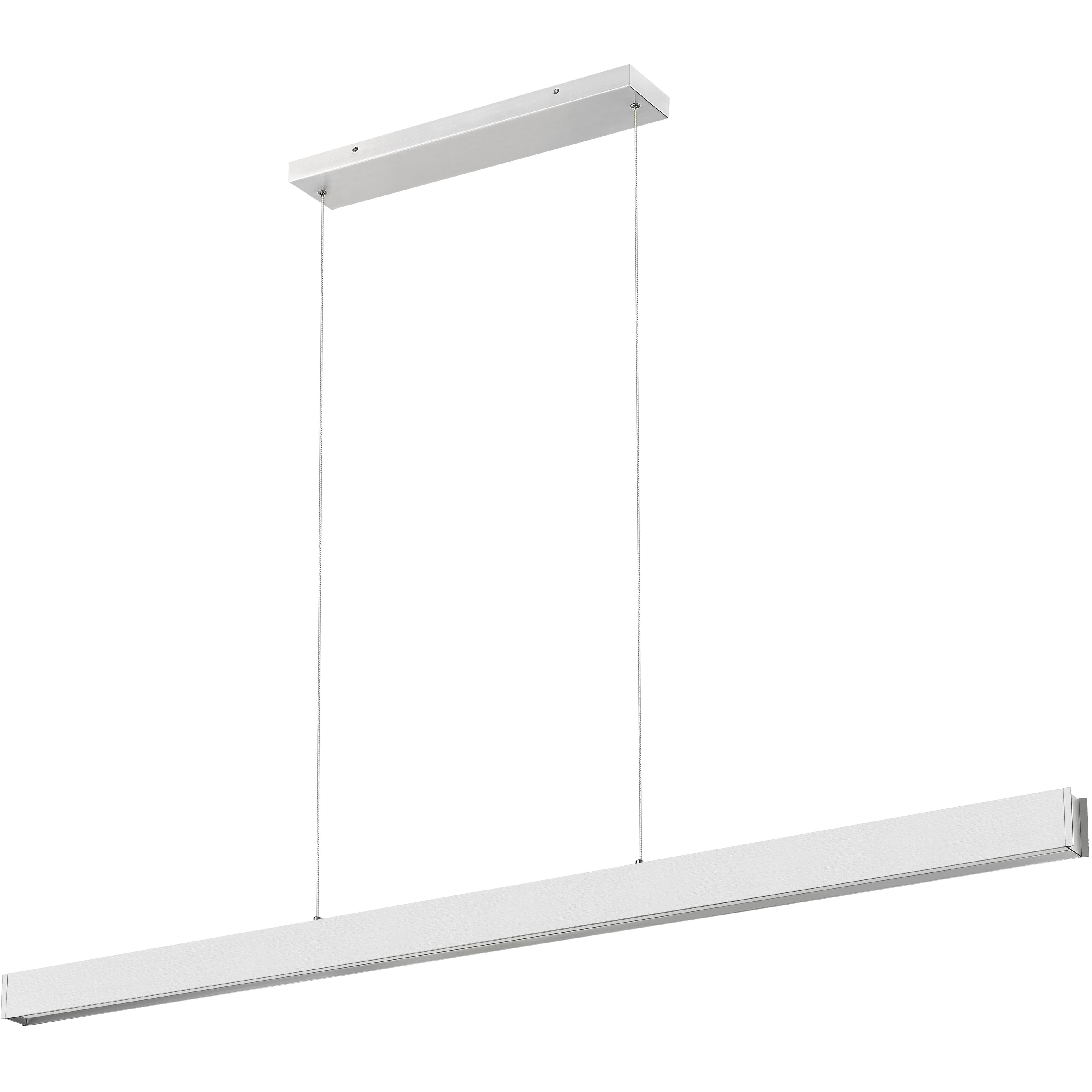 Hudson LED 72 inch Brushed Nickel Linear Chandelier Ceiling Light