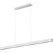 Hudson LED 72 inch Brushed Nickel Linear Chandelier Ceiling Light