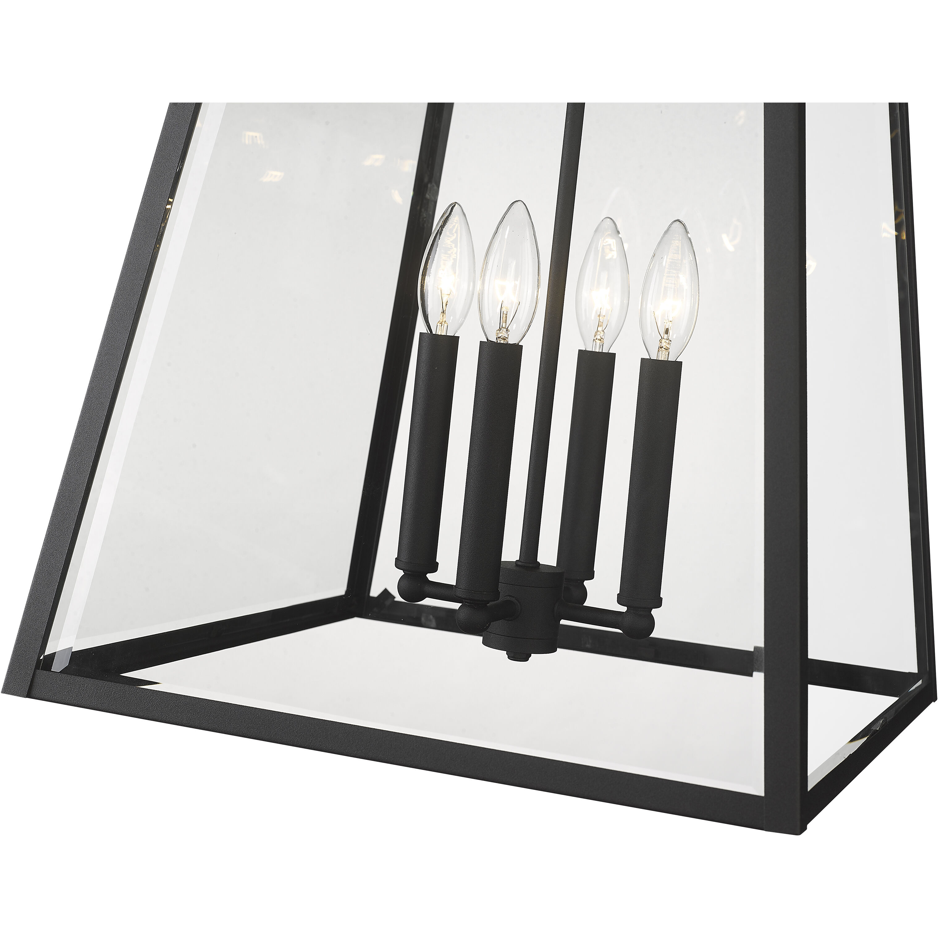 Broughton 4 Light 15.75 inch Black Outdoor Chain Mount Ceiling Fixture