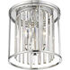 Monarch 3 Light 14 inch Chrome Flush Mount Ceiling Light in 10