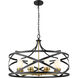 Malcalester 8 Light 30 inch Matte Black and Olde Brass Chandelier Ceiling Light