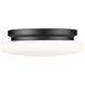 Soleil 1 Light 12 inch Matte Black Flush Mount Ceiling Light