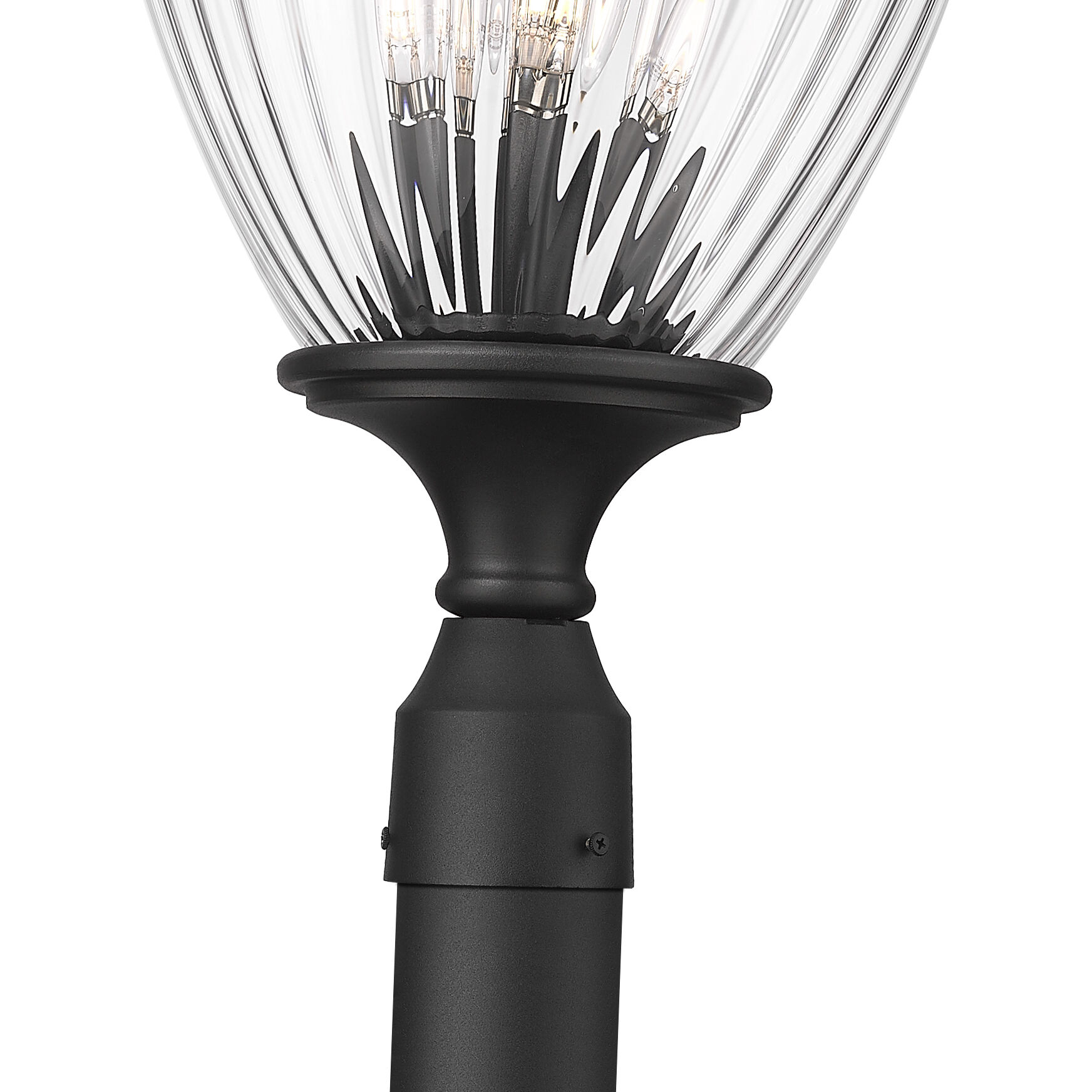 Davina 4 Light 119.25 inch Black Outdoor Post Mounted Fixture in G9