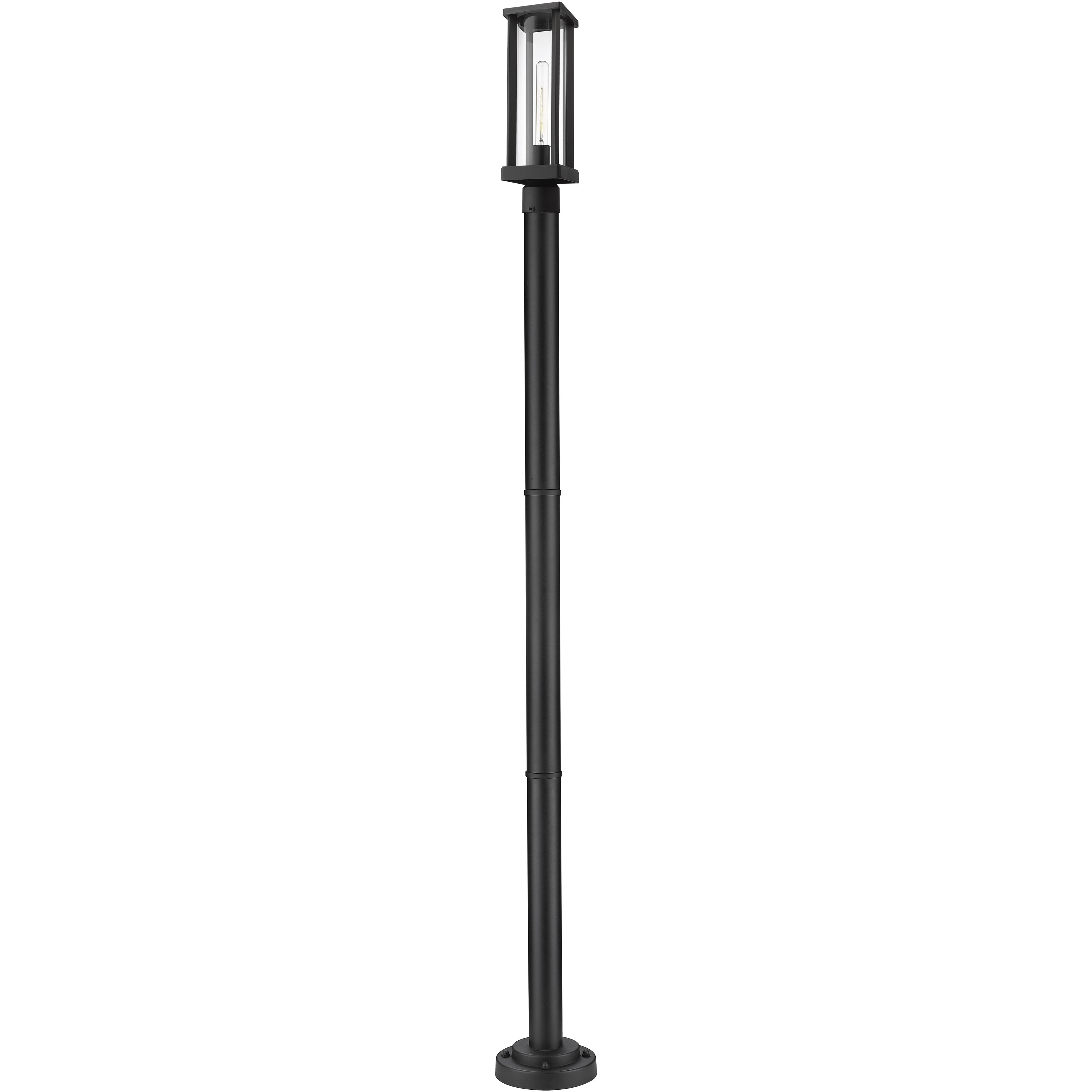 Glenwood 1 Light 88.75 inch Black Outdoor Post Mounted Fixture