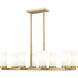 Danica 8 Light 42 inch Modern Gold Linear Chandelier Ceiling Light