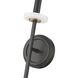 Gaultier 1 Light 4.5 inch Matte Black and Modern Gold Wall Sconce Wall Light