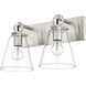 Harper 2 Light 15.5 inch Brushed Nickel Vanity Wall Light