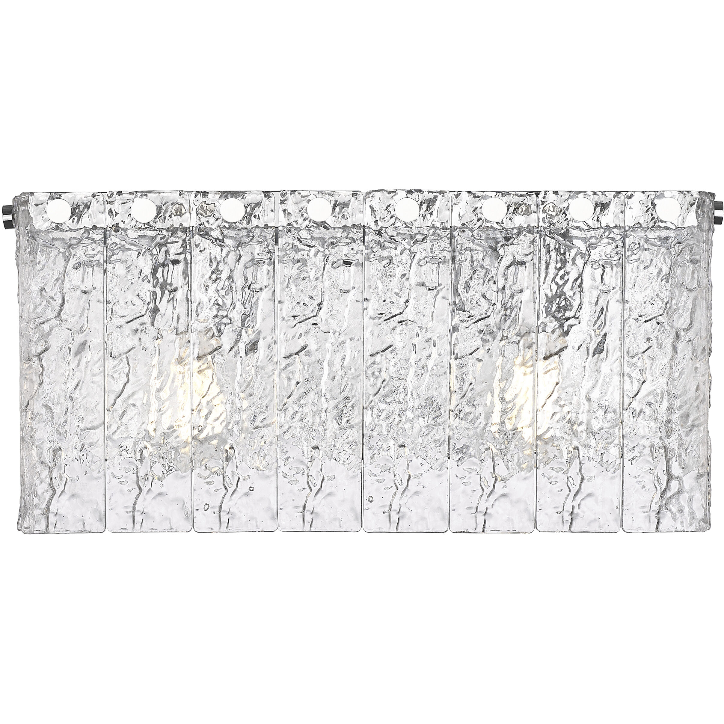 Glacier 2 Light 15 inch Chrome Vanity Wall Light