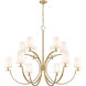 Cordelia 12 Light 48 inch Modern Gold Chandelier Ceiling Light