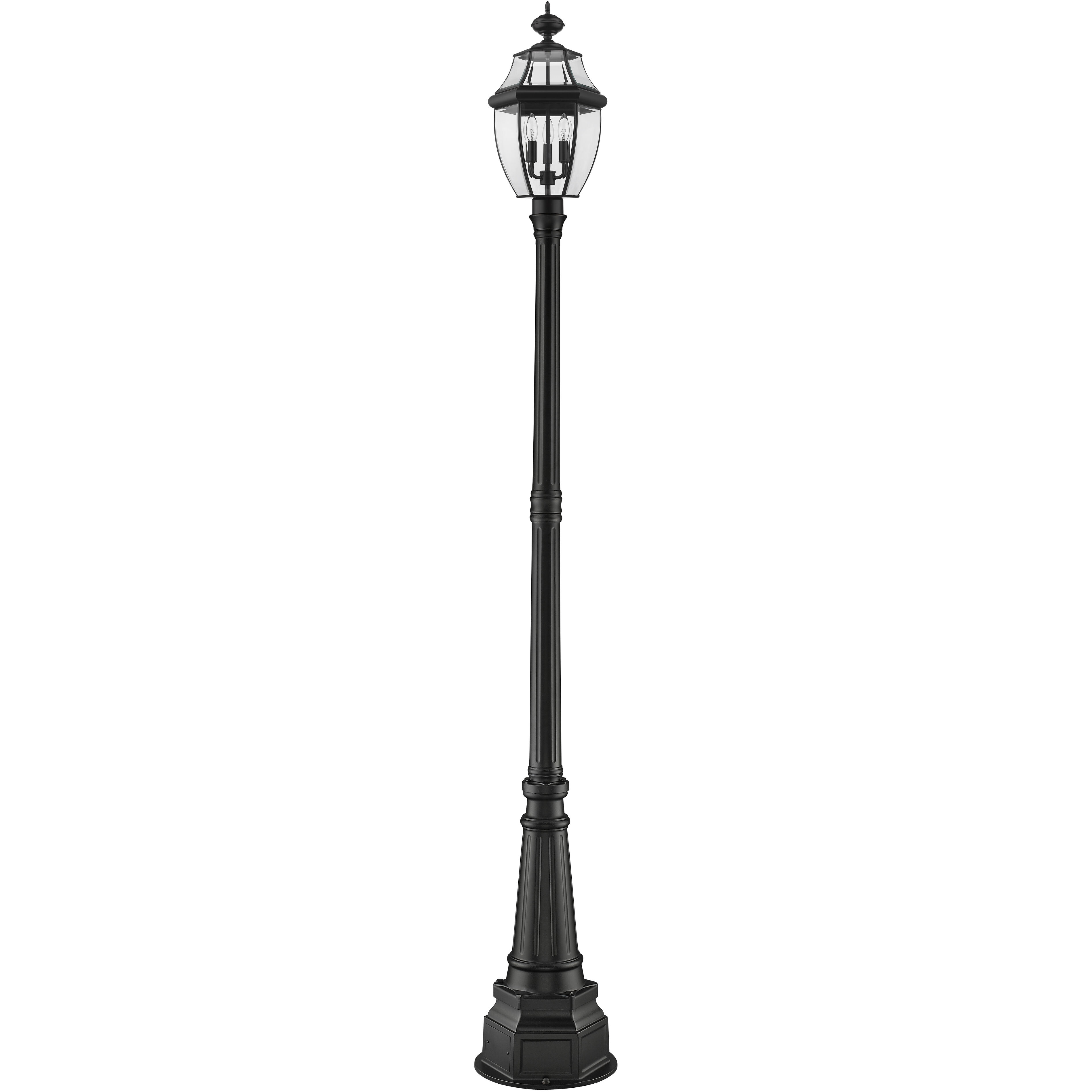 Westover 3 Light 102.25 inch Black Outdoor Post Mounted Fixture