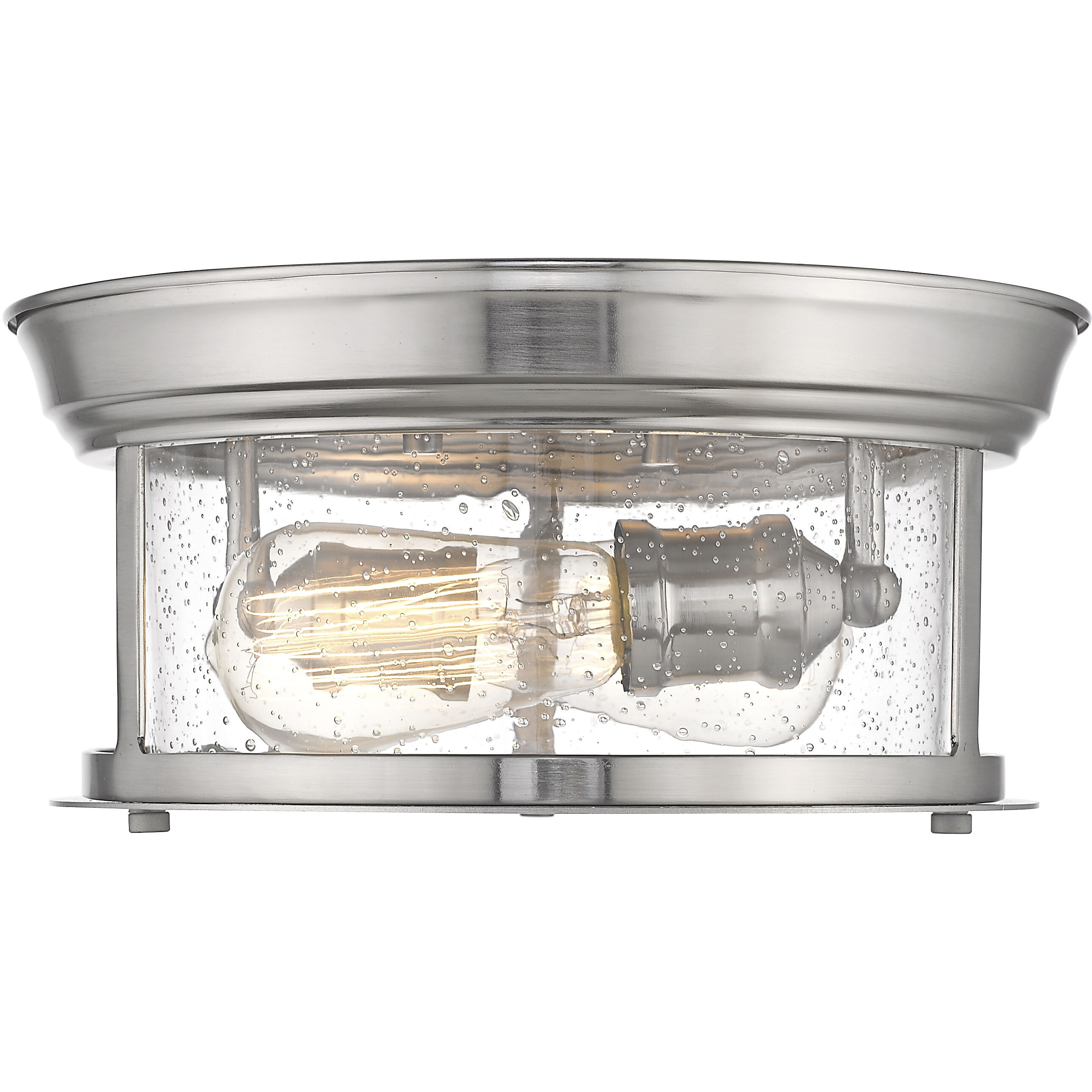Sonna 2 Light 11 inch Brushed Nickel Flush Mount Ceiling Light