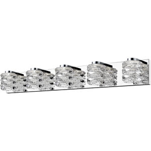 Dawson LED 36.22 inch Chrome Vanity Wall Light in 5, 9.7