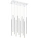 Forest LED 9.75 inch Chrome Chandelier Ceiling Light in 11, 40, Chrome Steel