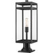 Nuri 1 Light 23.5 inch Black Outdoor Pier Mounted Fixture