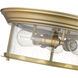 Sonna 3 Light 15.5 inch Heritage Brass Flush Mount Ceiling Light