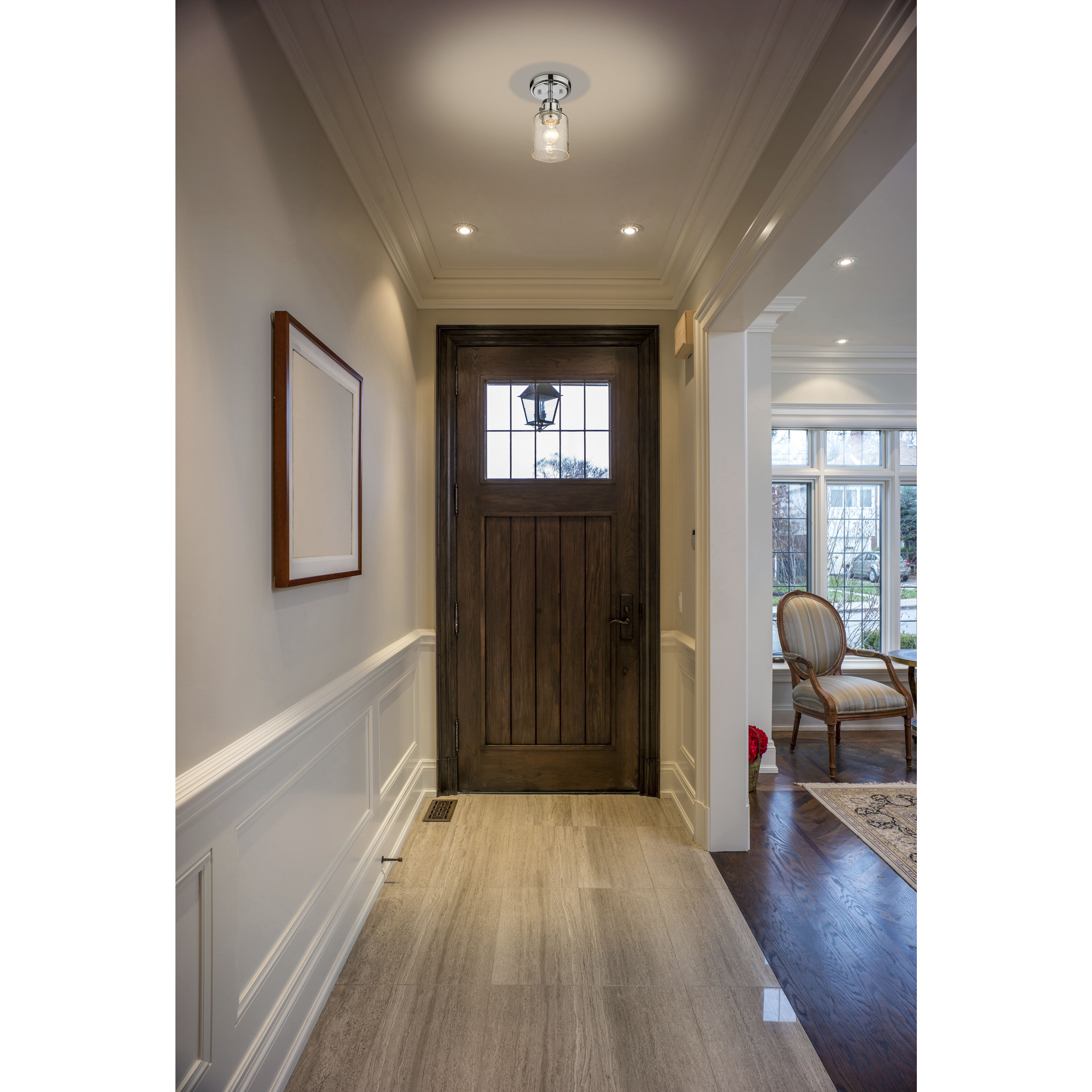 Kinsley 1 Light 5.25 inch Chrome Flush Mount Ceiling Light