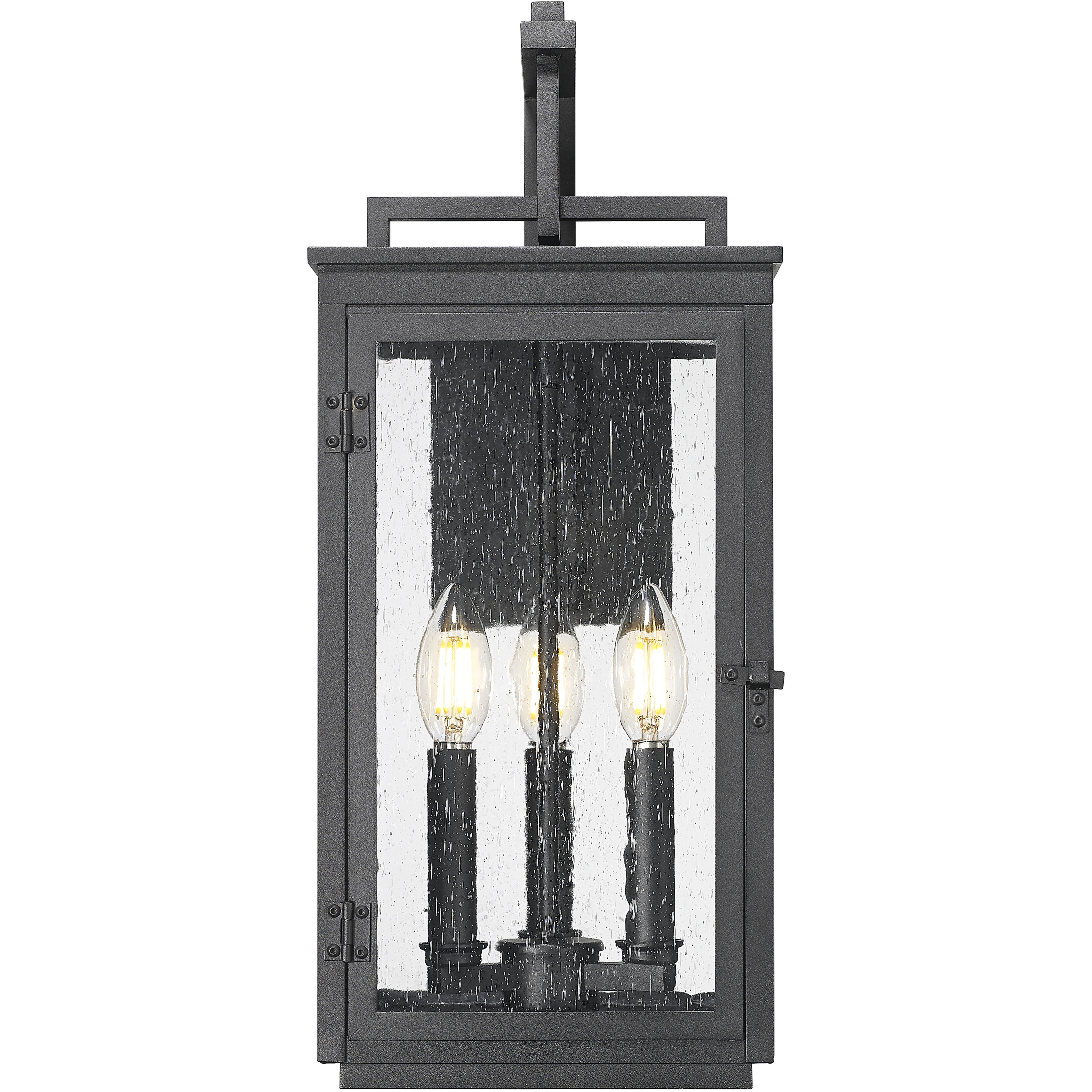 Hartwell 3 Light 19.25 inch Sand Black Outdoor Wall Light