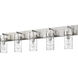 Fontaine 5 Light 44 inch Brushed Nickel Vanity Wall Light