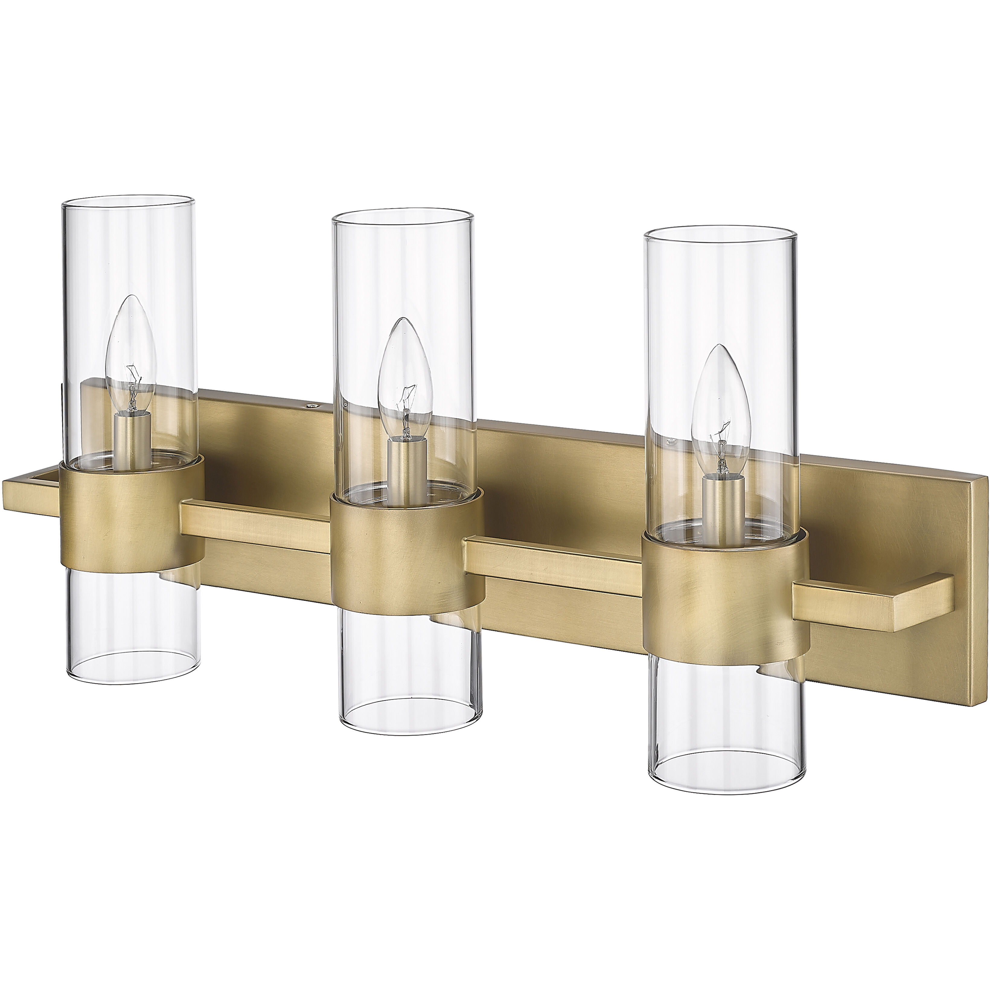 Lawson 3 Light 25 inch Rubbed Brass Vanity Wall Light in Rubbed Bronze