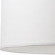 Albion 3 Light 20 inch Brushed Nickel Pendant Ceiling Light in White Linen Fabric