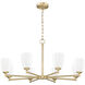 Oren 8 Light 42 inch Modern Gold Chandelier Ceiling Light