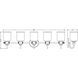 Kinsley 5 Light 35 inch Matte Black Vanity Wall Light
