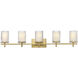 Grayson 5 Light 40 inch Modern Gold Vanity Wall Light