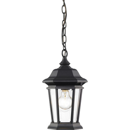Melbourne 1 Light 8 inch Black Outdoor Chain Mount Ceiling Fixture