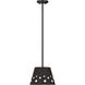 Katie 1 Light 12 inch Matte Black Pendant Ceiling Light