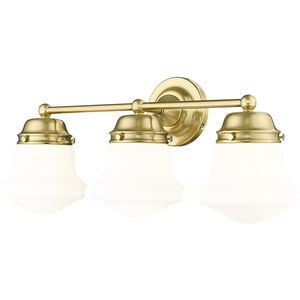 Vaughn 3 Light 22.5 inch Luxe Gold Bath Vanity Wall Light