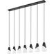 Aimie Linear Chandelier Ceiling Light in Matte Black