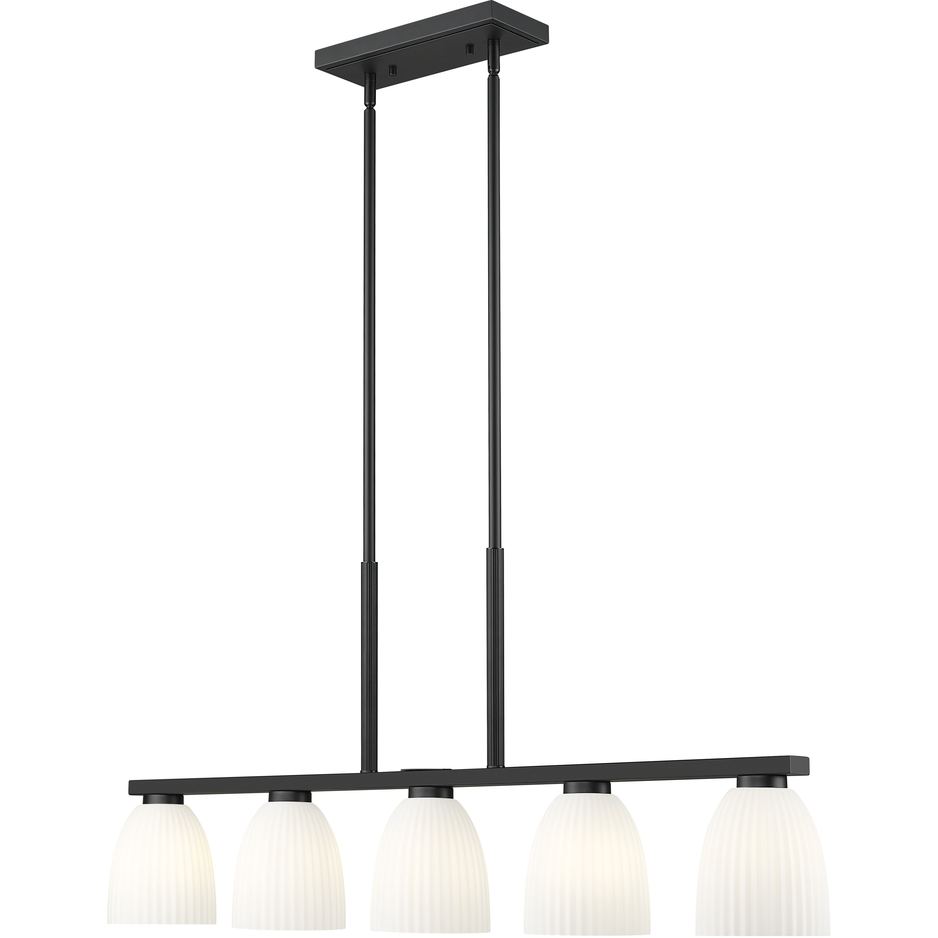 Naya Linear Chandelier Ceiling Light in Matte Black