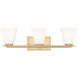 Annalise 3 Light 24 inch Modern Gold Vanity Wall Light