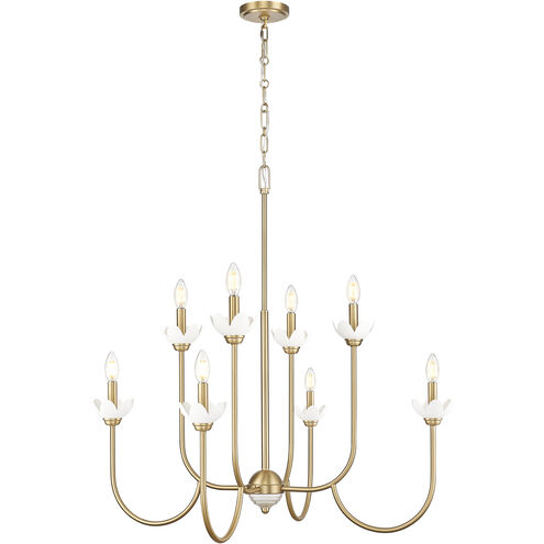 Allistair 8 Light 36 inch Modern Gold Chandelier Ceiling Light