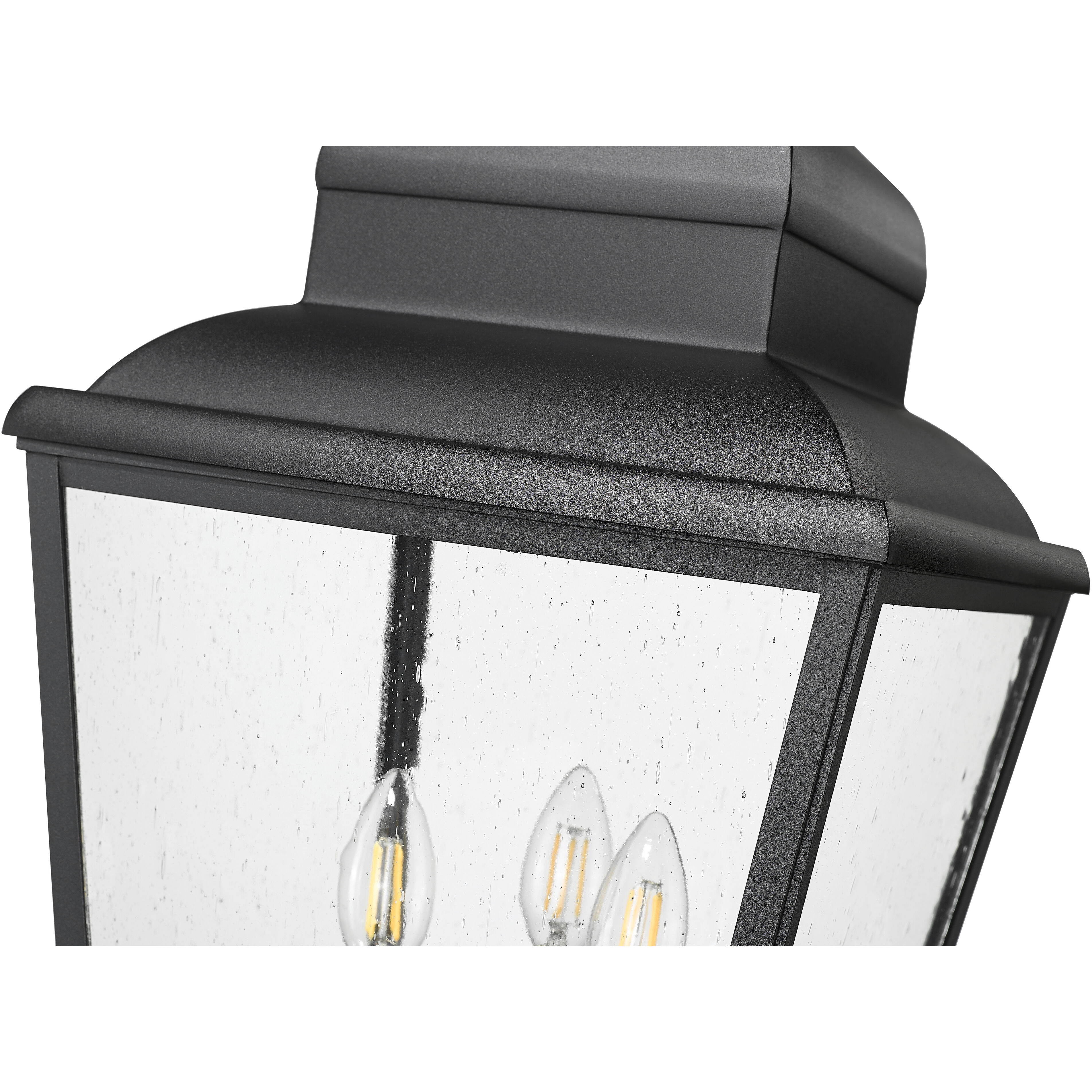 Raphael 3 Light 110 inch Sand Black Outdoor Post Mounted Fixture in Soft Sand Black